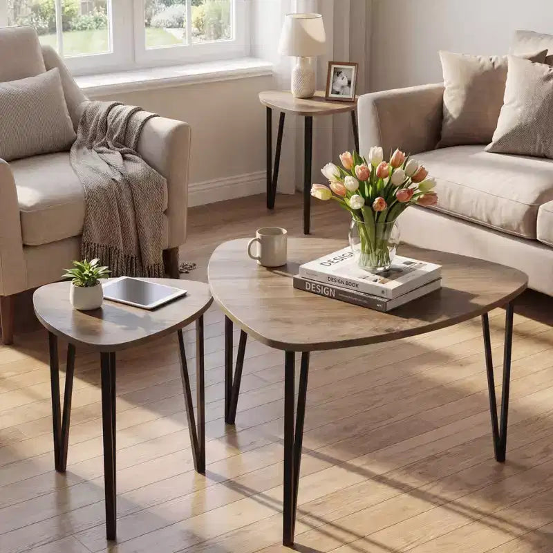 Collection Lakeside – Lot de 3 tables basses gigognes –