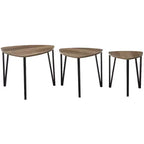 Collection Lakeside – Lot de 3 tables basses gigognes –
