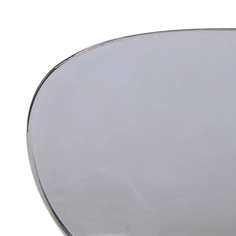 LeisureMod Oyster Chaises de salle à manger transparentes (Lot de 4) - Design incurvé empilable avec pieds en acier inoxydable noir pour cuisine ou salle à manger