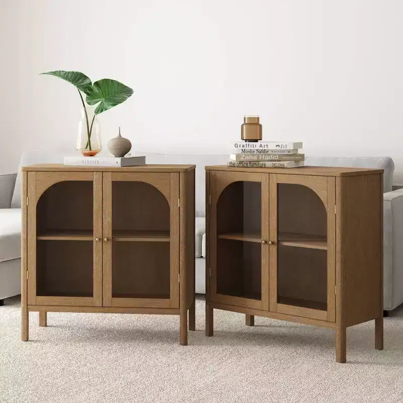 Nathan James Lot de 2 armoires console Mason avec portes