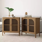 Nathan James Lot de 2 armoires console Mason avec portes