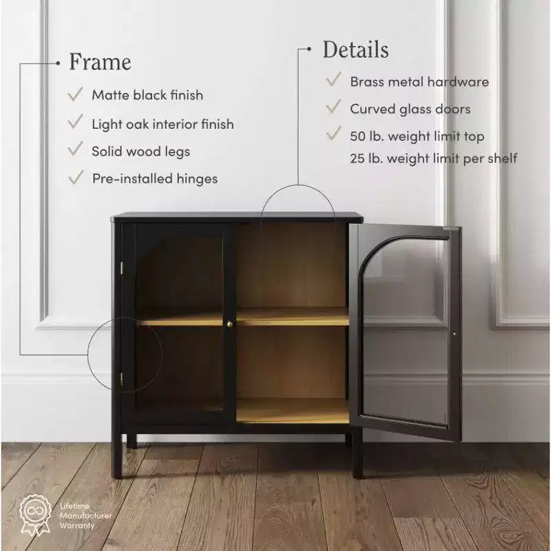 Nathan James Lot de 2 armoires console Mason avec portes