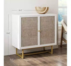Nathan James Lot de 3 consoles Kova en rotin avec portes