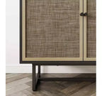 Nathan James Lot de 3 consoles Kova en rotin avec portes