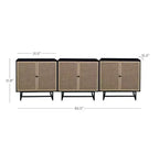 Nathan James Lot de 3 consoles Kova en rotin avec portes