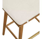 Nathan James Lot de 4 tabourets de bar Barker en bouclette, hauteur comptoir