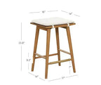 Nathan James Lot de 4 tabourets de bar Barker en bouclette, hauteur comptoir