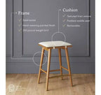 Nathan James Lot de 4 tabourets de bar Barker en bouclette, hauteur comptoir