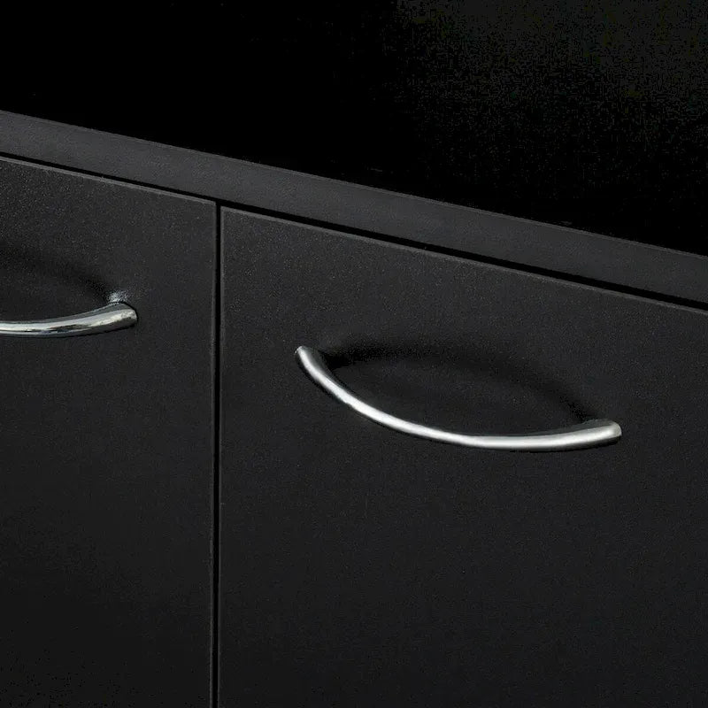 Grande armoire de style ferme rustique avec étagères, compartiment ouvert et tiroir, armoire de rangement autoportante
