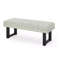 Christopher Knight Home Ashford Boho Fabric Upholstered Bench, Black Print and Black