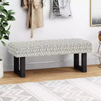 Banc Christopher Knight Home Ashford Boho en tissu rembourré, imprimé noir et noir