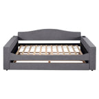 Lit de repos double en polaire avec accoudoirs de rangement et tiroir gigogne