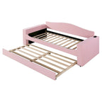 Lit de repos double en polaire avec accoudoirs de rangement et tiroir gigogne