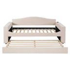 Lit de repos double en polaire avec accoudoirs de rangement et tiroir gigogne