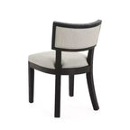 Chaise de salle à manger GDFStudio Steven en bois d'hévéa et tissu, lot de 2