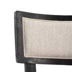 Chaise de salle à manger GDFStudio Steven en bois d'hévéa et tissu, lot de 2