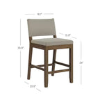 Nathan James Linus Ensemble de 4 tabourets de bar hauteur comptoir