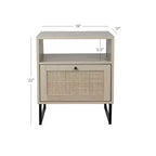 Nathan James Ensemble de 2 tables de chevet en rotin Mina