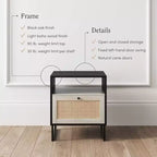 Nathan James Ensemble de 2 tables de chevet en rotin Mina