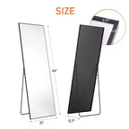 Sweetcrispy 64x21 Grand miroir pleine longueur : options autoportante, murale, à poser et à suspendre pour tous vos besoins