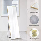 Sweetcrispy 64x21 Grand miroir pleine longueur : options autoportante, murale, à poser et à suspendre pour tous vos besoins