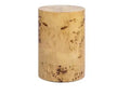 Jennifer Taylor Home Nebula 22 Accent Pillar Side Table, Warm Natural Brown Burl Wood