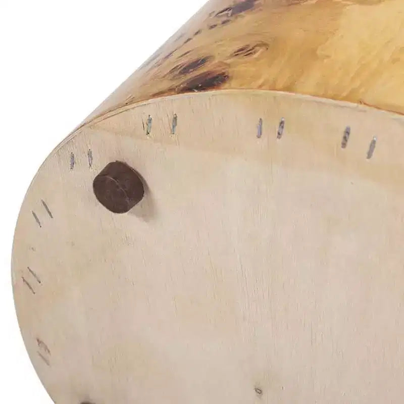Jennifer Taylor Home Nebula 22 Table d'appoint colonne, bois de loupe marron naturel chaud
