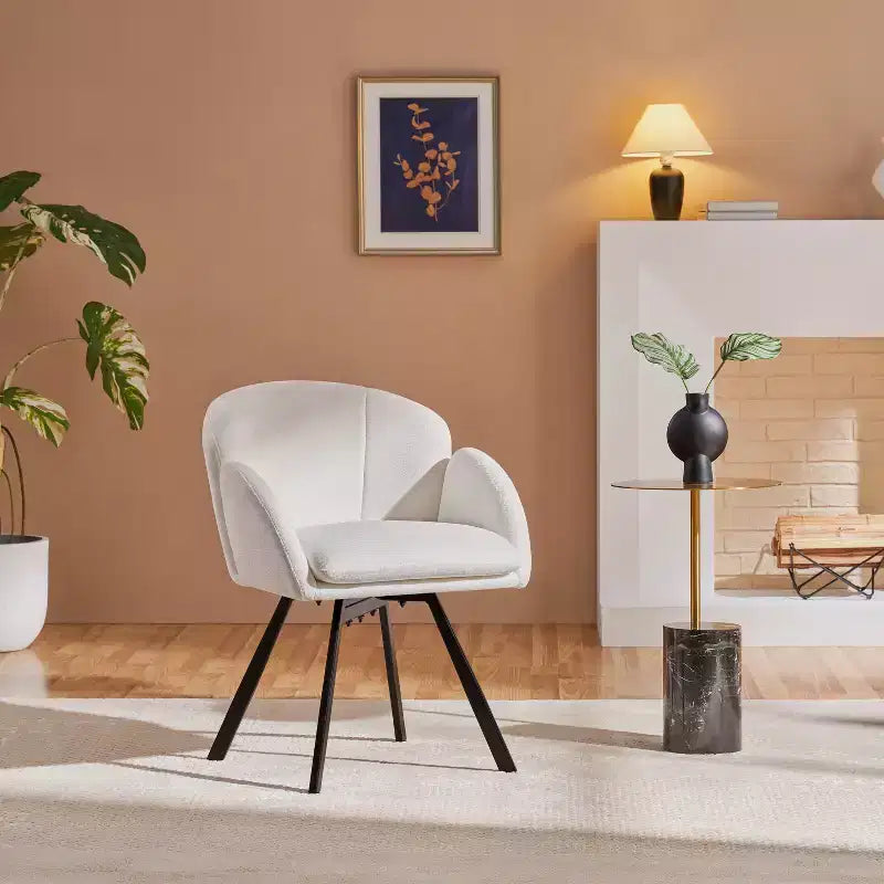 Fauteuil d'appoint en chenille en forme de fleur Yaheetech