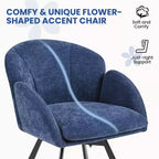 Fauteuil d'appoint en chenille en forme de fleur Yaheetech