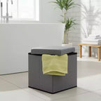 Evideco Articles de Maison Français Pouf et Boîte de Rangement Polyvalents 2-en-1 Disponible en 3 Couleurs et 2 Tailles