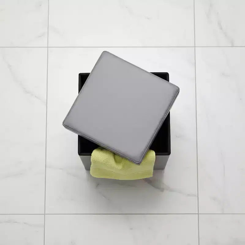 Evideco Articles de Maison Français Pouf et Boîte de Rangement Polyvalents 2-en-1 Disponible en 3 Couleurs et 2 Tailles