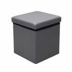 Evideco Articles de Maison Français Pouf et Boîte de Rangement Polyvalents 2-en-1 Disponible en 3 Couleurs et 2 Tailles