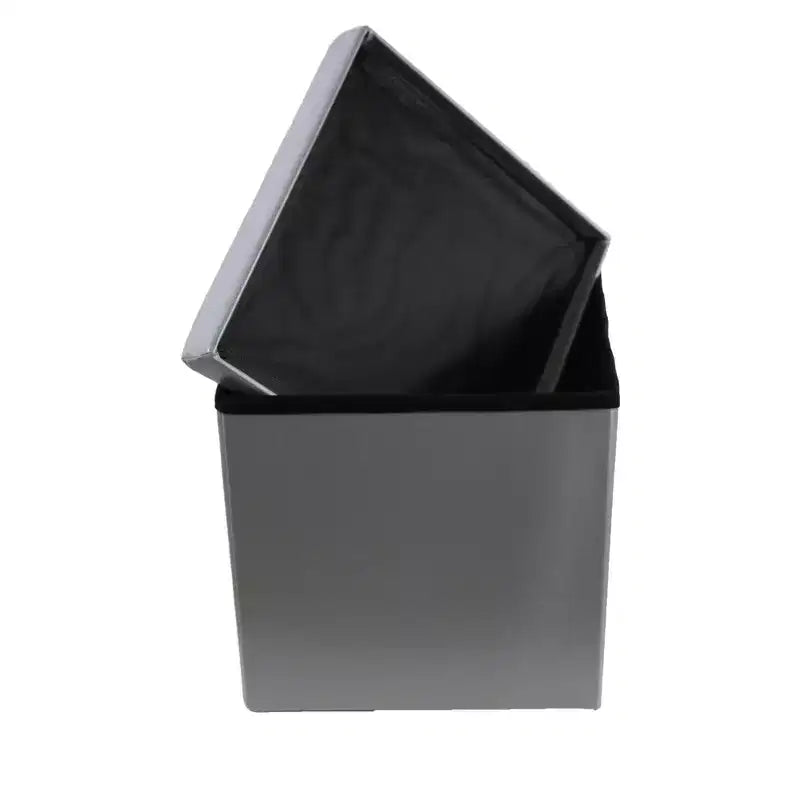 Evideco Articles de Maison Français Pouf et Boîte de Rangement Polyvalents 2-en-1 Disponible en 3 Couleurs et 2 Tailles