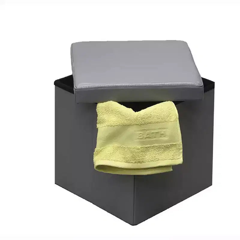 Evideco Articles de Maison Français Pouf et Boîte de Rangement Polyvalents 2-en-1 Disponible en 3 Couleurs et 2 Tailles