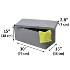 Evideco Articles de Maison Français Pouf et Boîte de Rangement Polyvalents 2-en-1 Disponible en 3 Couleurs et 2 Tailles