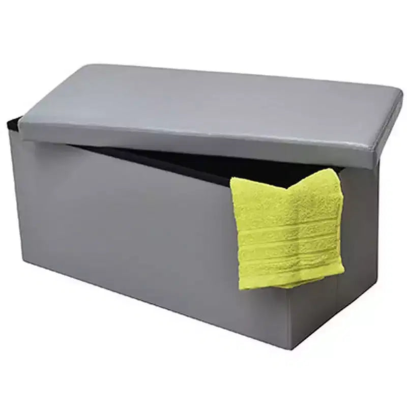 Evideco Articles de Maison Français Pouf et Boîte de Rangement Polyvalents 2-en-1 Disponible en 3 Couleurs et 2 Tailles