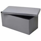 Evideco Articles de Maison Français Pouf et Boîte de Rangement Polyvalents 2-en-1 Disponible en 3 Couleurs et 2 Tailles