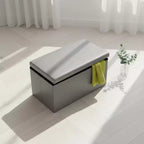 Evideco French Home Goods Versatile 2-in-1 Pouf & Storage Box  Available in 3 Colors and 2 Sizes
