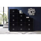 Hodedah HID33 Armoire de rangement polyvalente à 6 portes et 3 étagères, à poser au sol, pour la maison et le bureau