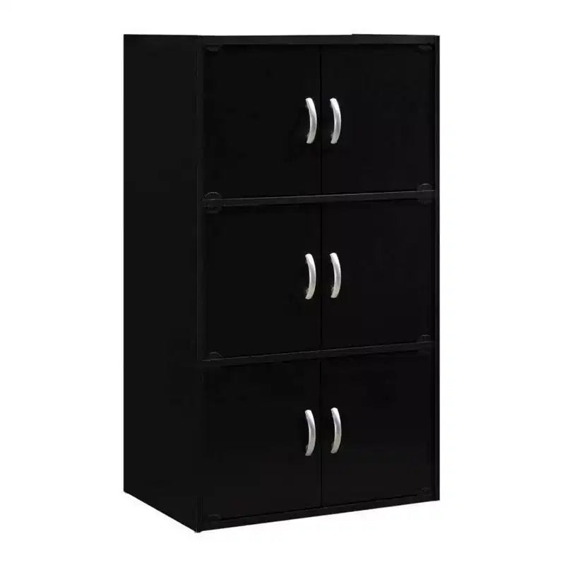 Hodedah HID33 Armoire de rangement polyvalente à 6 portes et 3 étagères, à poser au sol, pour la maison et le bureau