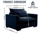Christopher Knight Home Fauteuil d'appoint individuel en velours côtelé de 86 cm de profondeur avec coussin lombaire