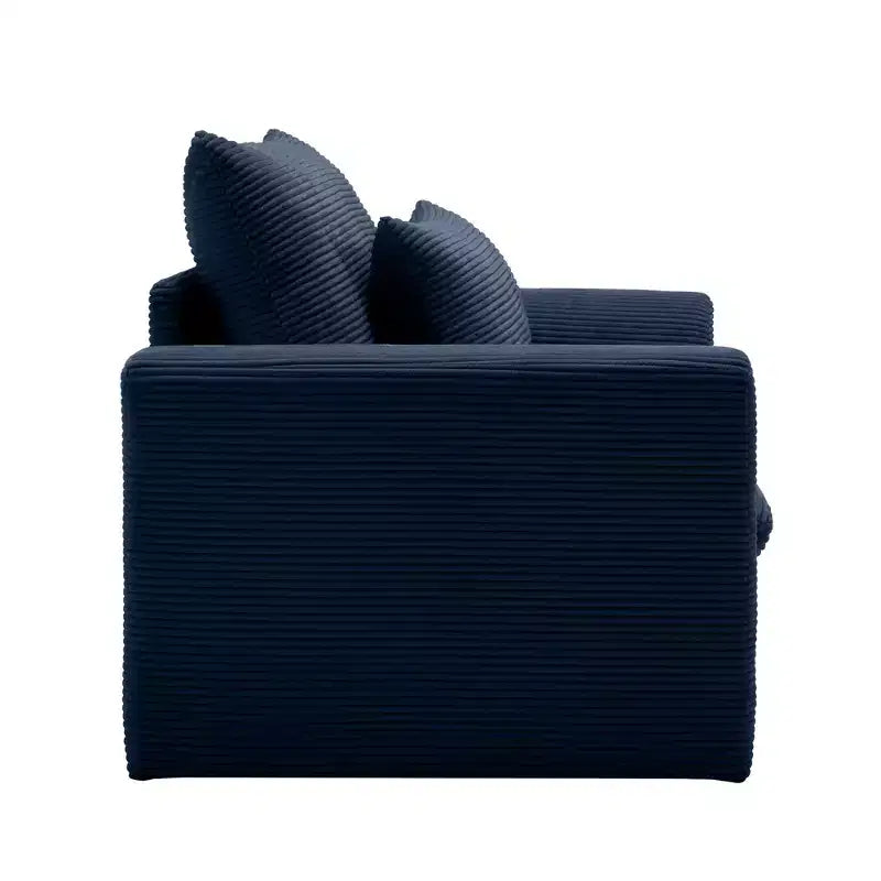 Christopher Knight Home Fauteuil d'appoint individuel en velours côtelé de 86 cm de profondeur avec coussin lombaire
