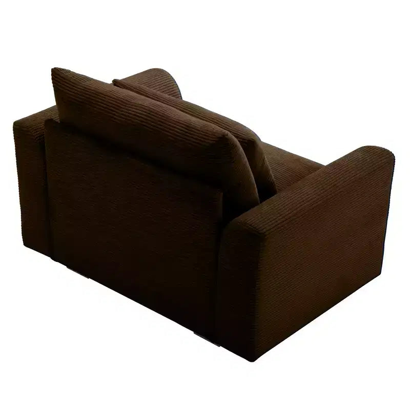 Christopher Knight Home Fauteuil d'appoint individuel en velours côtelé de 86 cm de profondeur avec coussin lombaire