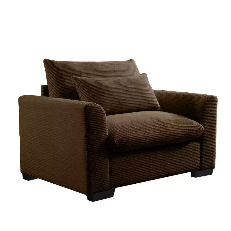 Christopher Knight Home Fauteuil d'appoint individuel en velours côtelé de 86 cm de profondeur avec coussin lombaire