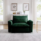 Christopher Knight Home Fauteuil d'appoint individuel en velours côtelé de 86 cm de profondeur avec coussin lombaire