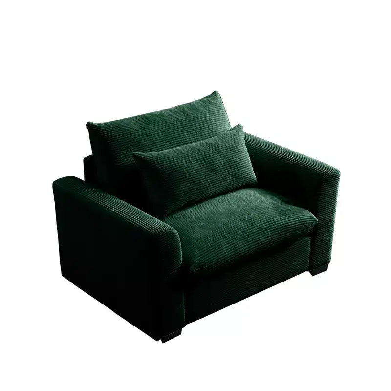 Christopher Knight Home Fauteuil d'appoint individuel en velours côtelé de 86 cm de profondeur avec coussin lombaire