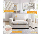 Christopher Knight Home Fauteuil d'appoint individuel en velours côtelé de 86 cm de profondeur avec coussin lombaire