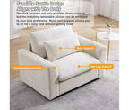 Christopher Knight Home Fauteuil d'appoint individuel en velours côtelé de 86 cm de profondeur avec coussin lombaire