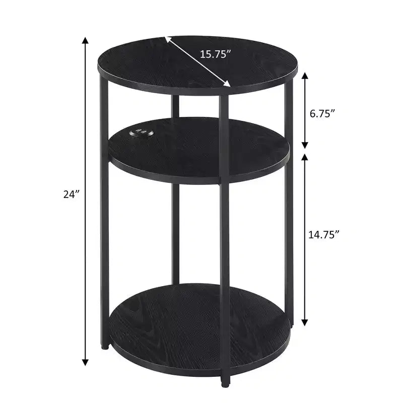 Table d'appoint à 3 niveaux Breighton Home Samuel