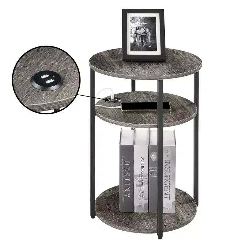Table d'appoint à 3 niveaux Breighton Home Samuel